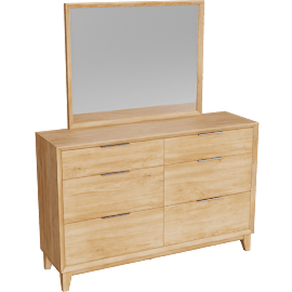 Perspective view of Avery Dresser With Mirror
