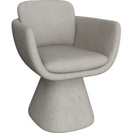 Perspective view of Rune Swivel Dining Chair Mocha