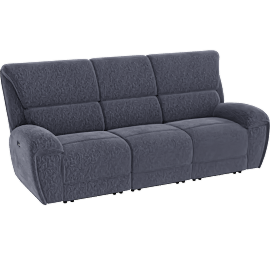 Perspective view of Neo 91 Power Reclining Sofa With Power Headrest Drop Down Tray & USB, Charcoal