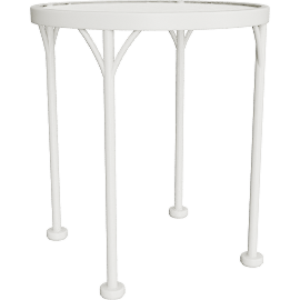 Perspective view of Sculptura Side Table, White