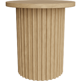 Perspective view of Alden Natural 22 Round Wood End Table