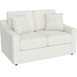 Perspective view of Mingle Slope Arm Foam Loveseat