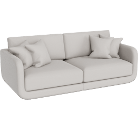 Perspective view of Corba Ecru 2 Piece Loveseat