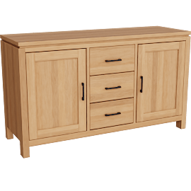 Perspective view of Henry 52" TV Console