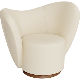 Perspective view of LT Salon SWIVEL CHAIR, Pocelain
