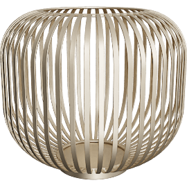 Perspective view of Pembroke White Metal Small Hurricane 6"