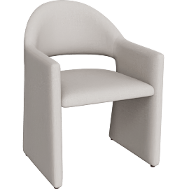 Perspective view of Jonas Dining chair Off White