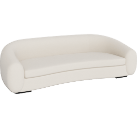 Perspective view of Pascal Bone White 97 Sofa