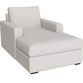 Perspective view of Araceli II Sand Chaise Lounge