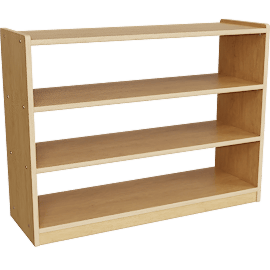 Perspective view of OPEN BACK STOARGE UNIT, 30" H