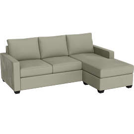 Perspective view of Mathers Sleeper Sofa With Reversible Chaise, Fern Green