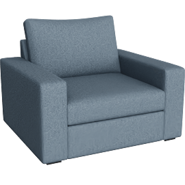 Perspective view of Araceli II French Blue Chair