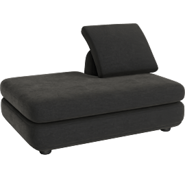 Perspective view of AMERICANO - OPEN CHAISE SHORT RAF - STANDARD