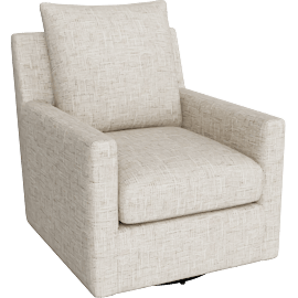 Perspective view of Bellevue 29.5 Swivel Glider Arm Chair, Cream