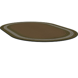 Perspective view of BRAIDFUL IN NATURE, OVAL 6X9, BROWN