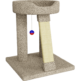 Perspective view of Cat Condos Scratch Post, Brown