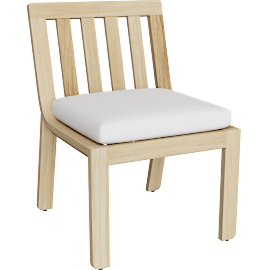Perspective view of Zoe Outdoor Dining Side Chair