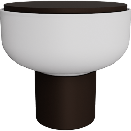 Perspective view of Arpeggio lamp 10.5 diam, 10h, Carbon