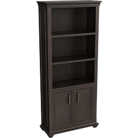 Perspective view of Idris 78 Door Bookcase, 2 Doors, Adjustable Shelves