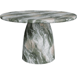 Perspective view of Masso Outdoor Dining Table, Green