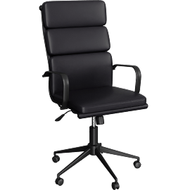 Perspective view of Moby Black II High Back Office Chair With Wheels