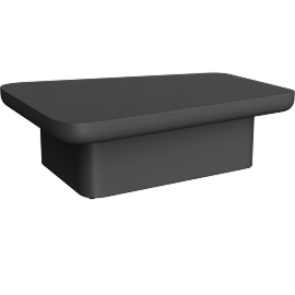 Perspective view of Yoko Black Large Coffee Table