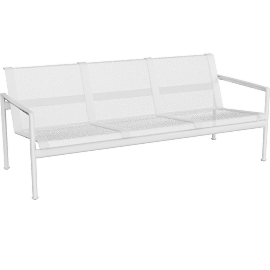Perspective view of 1966 Sofa, Three Seater, White