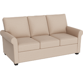 Perspective view of Athos II Sand 77 Full Sleeper Sofa With Memory Foam Mattress