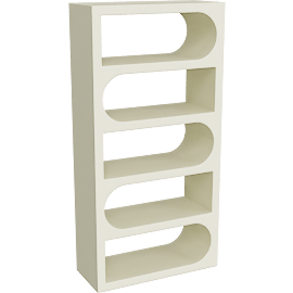 Perspective view of Osna Shelves Alabaster