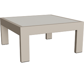 Perspective view of Naia Outdoor Coffee Table