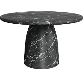 Perspective view of Masso Outdoor Dining Table, Black