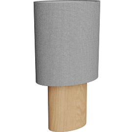 Perspective view of Haddie table lamp 21h, Rye/ Cement tweed shade
