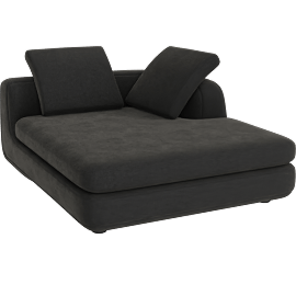 Perspective view of AMERICANO - WIDE CHAISE SHORT LAF - STANDARD
