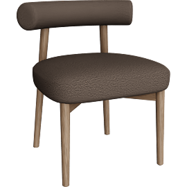 Perspective view of Truffle Dining Chair Brown