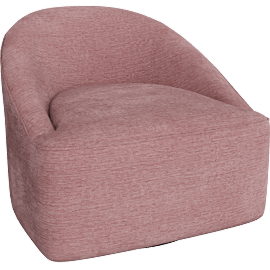 Perspective view of Lulu Lilac Swivel Accent Chair