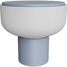 Perspective view of Arpeggio lamp 10.5 diam, 10h, Fog