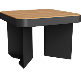 Perspective view of Cohort Square Stool - 585w x 585d x 420h