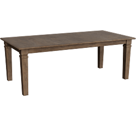 Perspective view of Leah Brown Extendable 66-84 Rectangular Dining Room Table