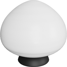 Perspective view of Osiris oval table lamp, Graphite