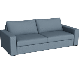 Perspective view of Araceli II French Blue Condo 86 Queen Sleeper Sofa