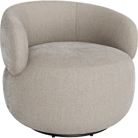 Perspective view of Velora Swivel Chair, Light Brown