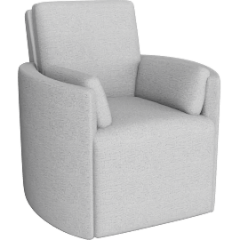 Perspective view of Turner 36 Nursery Manual Swivel Glider Recliner, Grey