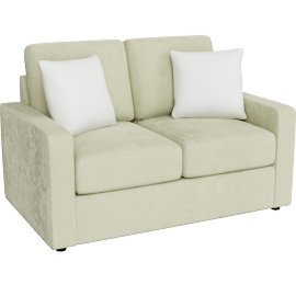 Perspective view of Mingle Track Arm Foam Loveseat