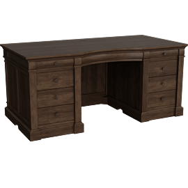 Perspective view of Kit-Heritage 72 Executive Desk