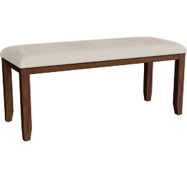 Perspective view of Avina Dark Brown Wood 42 Dining Bench