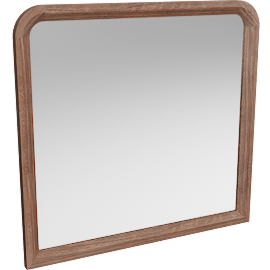 Perspective view of Casey Walnut Mirror