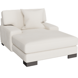 Perspective view of Aidan VI 48 Fabric Chaise Lounge