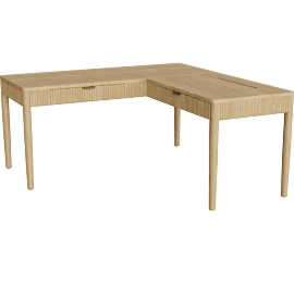 Perspective view of Oakfield L-Shaped Desk