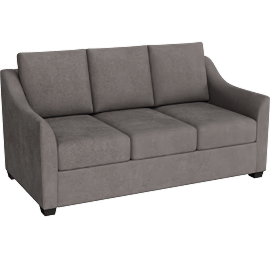 Perspective view of Porthos II 72 Full Sleeper Sofa With Memory Foam Mattress, Grey