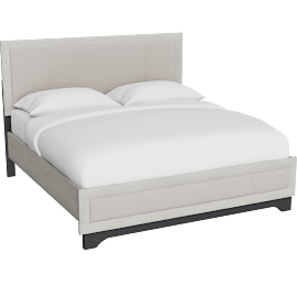 Perspective view of Mervan Espresso King Platform Bed